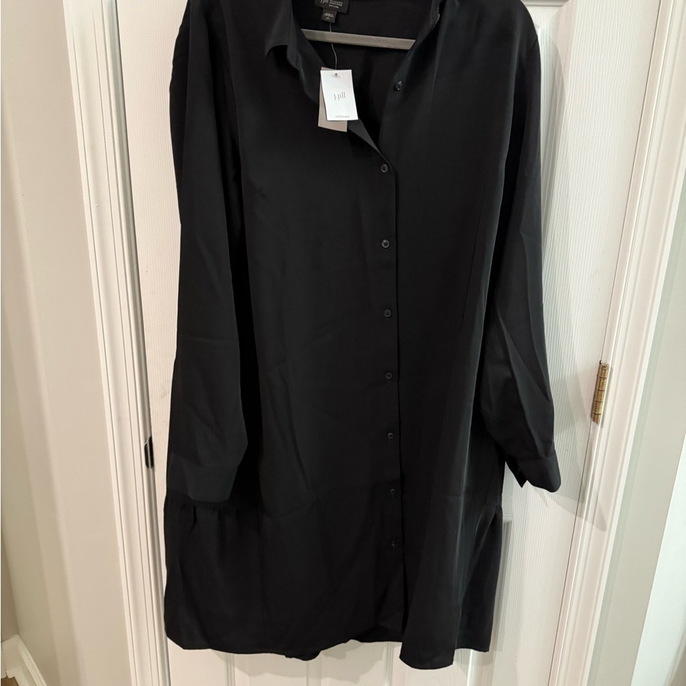 J. Jill Black Button-Down Dress